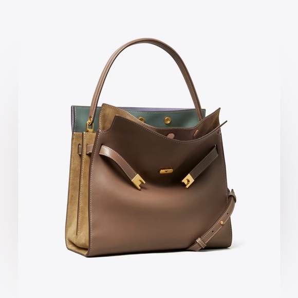 Tory Burch Handbags - Tory Burch Lee Radziwill Double Bag Brown Leather Purse - Handbags for Women